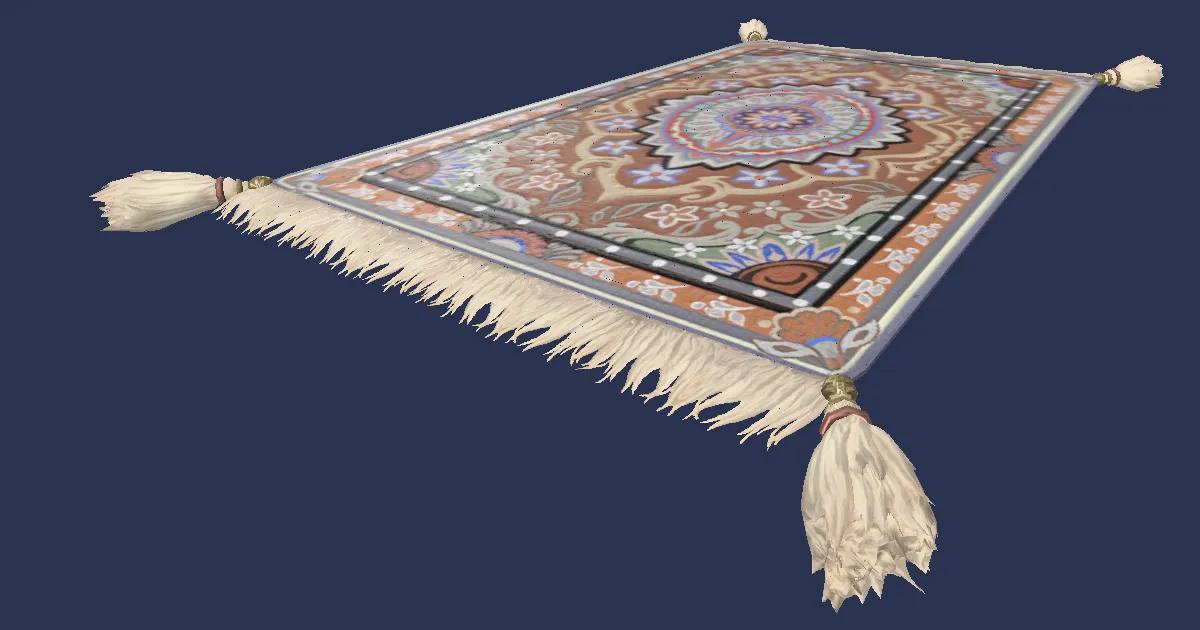 Royal magicked carpet in 3D
