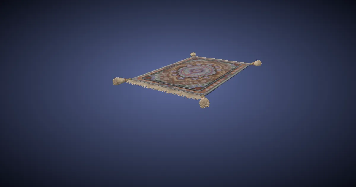 Royal magicked carpet in 3D