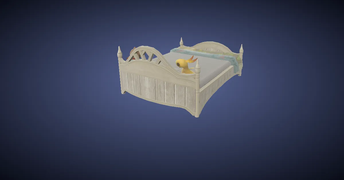Magicked children's bed in 3D