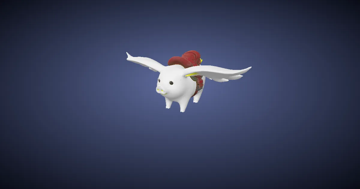 Portly porxie in 3D