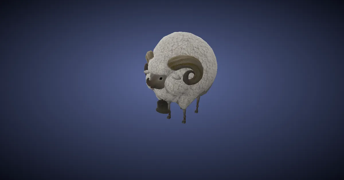 Albino-Karakul in 3D