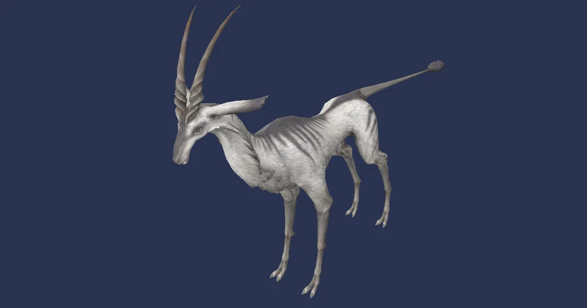 Antelope stag in 3D