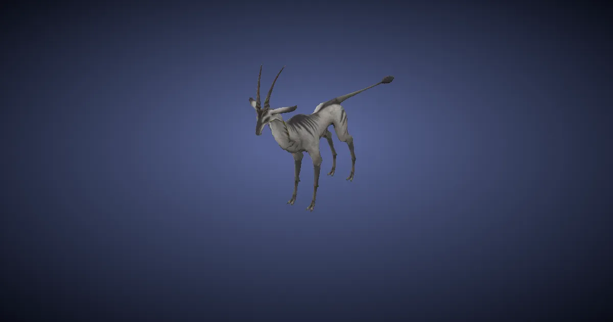 Antelope stag in 3D