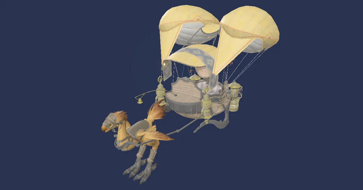 Chocobo carriage in 3D