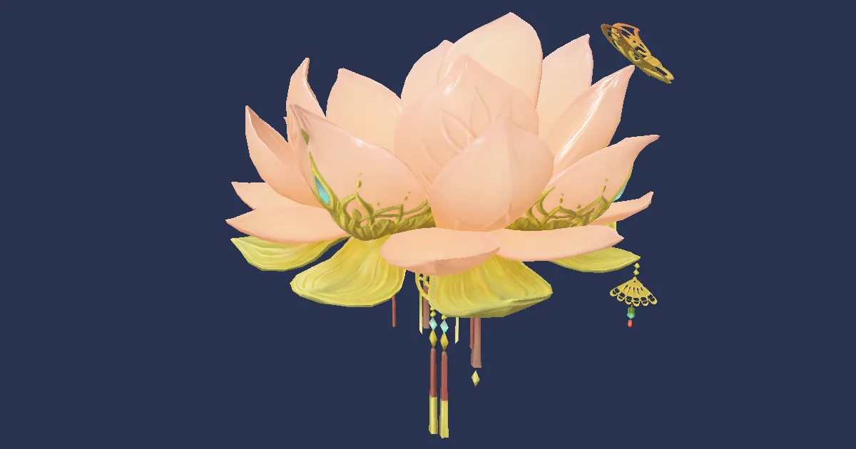 Mechanical lotus in 3D