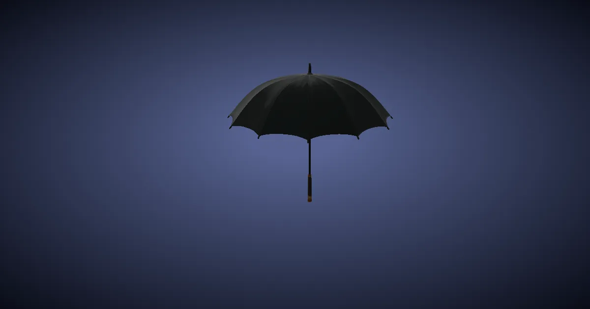 Magicked umbrella in 3D