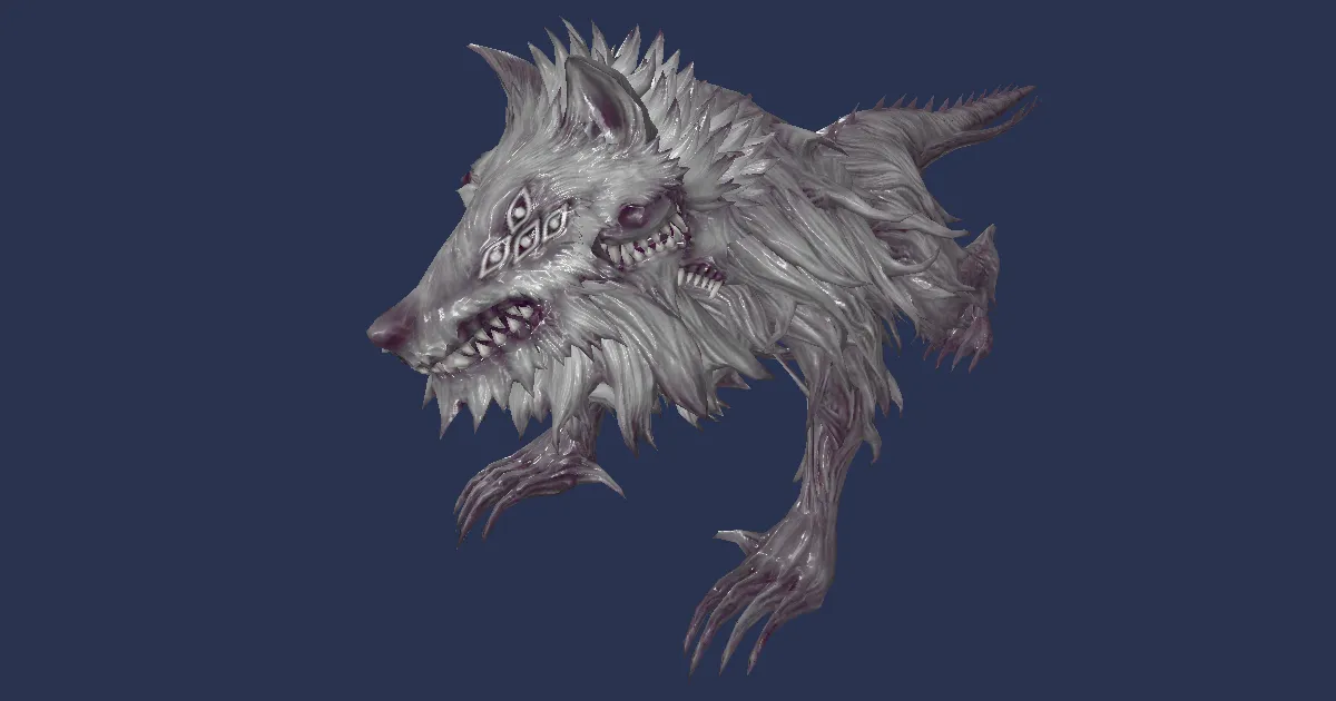 Schattenwolf in 3D
