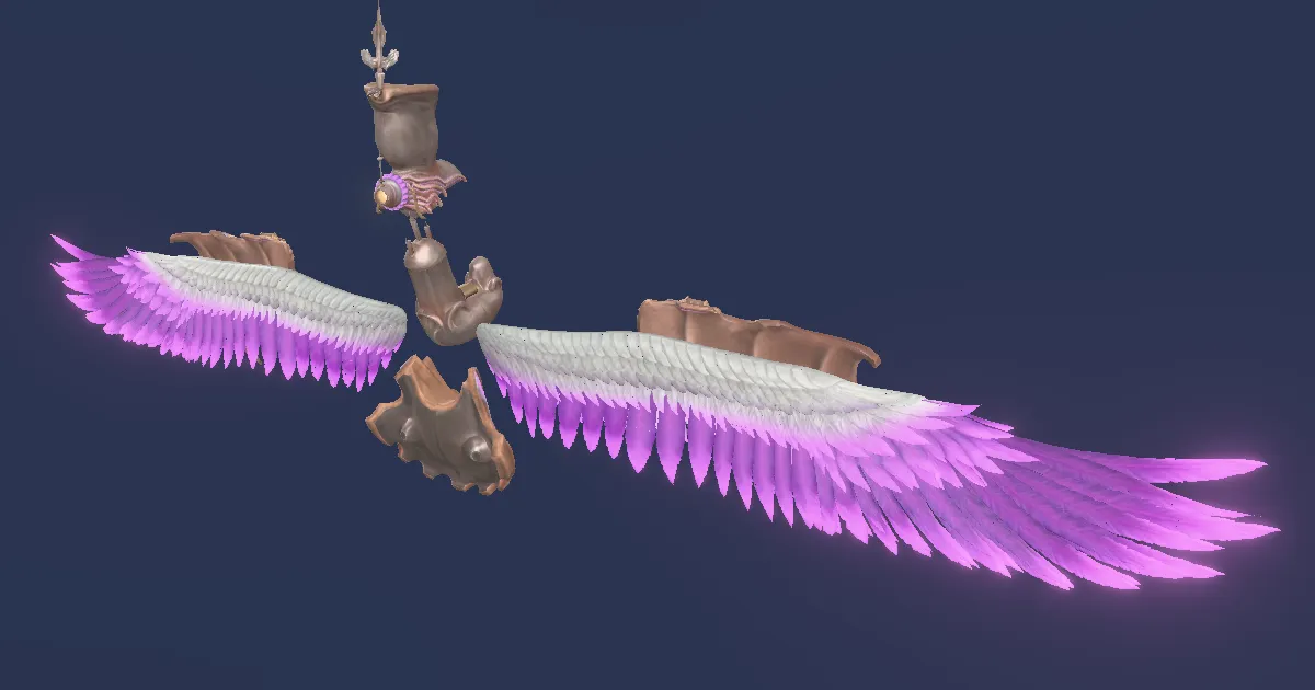 Wings of mist in 3D