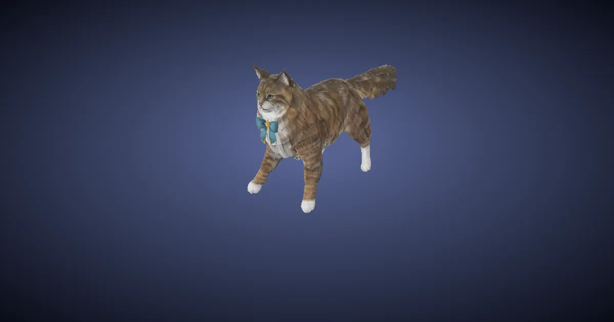 Shagcoat cat in 3D