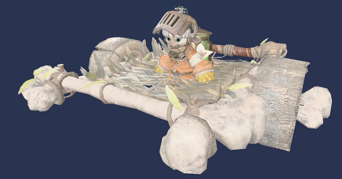 Felyne support team cart in 3D