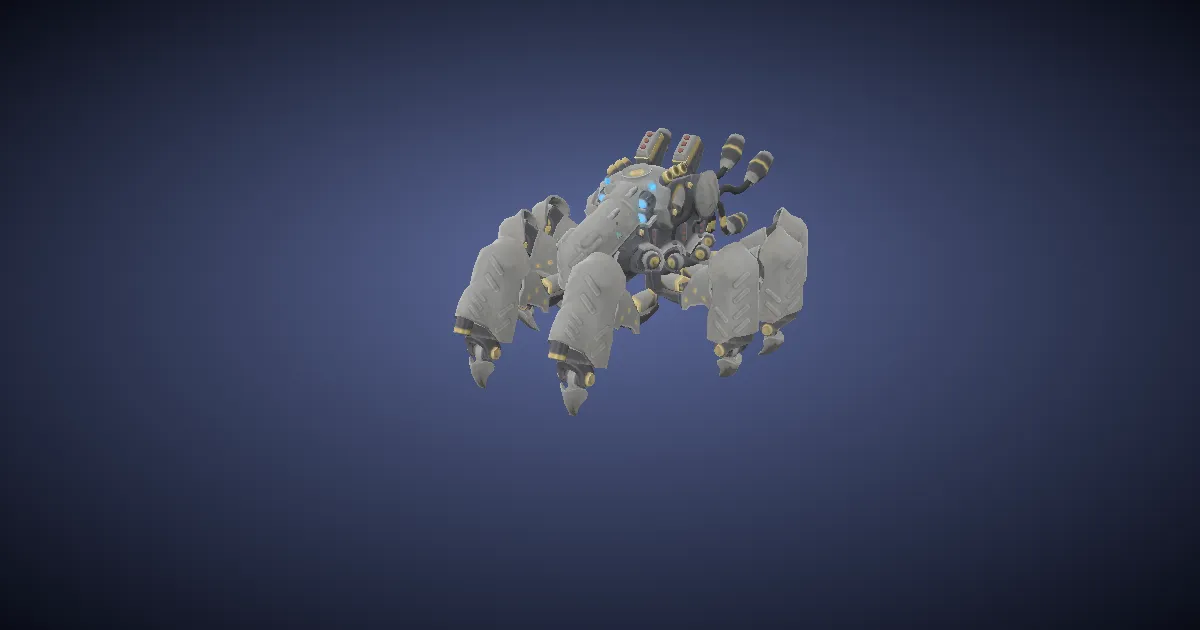 Cosmic armored weapon in 3D