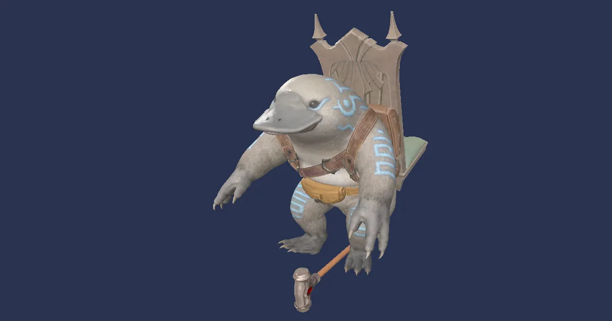 Duck-billed porter in 3D