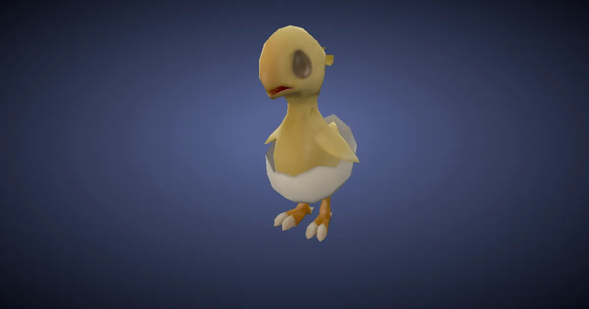 Bébé chocobo en 3D