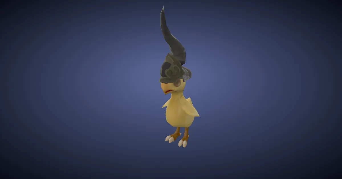 Flame hatchling in 3D