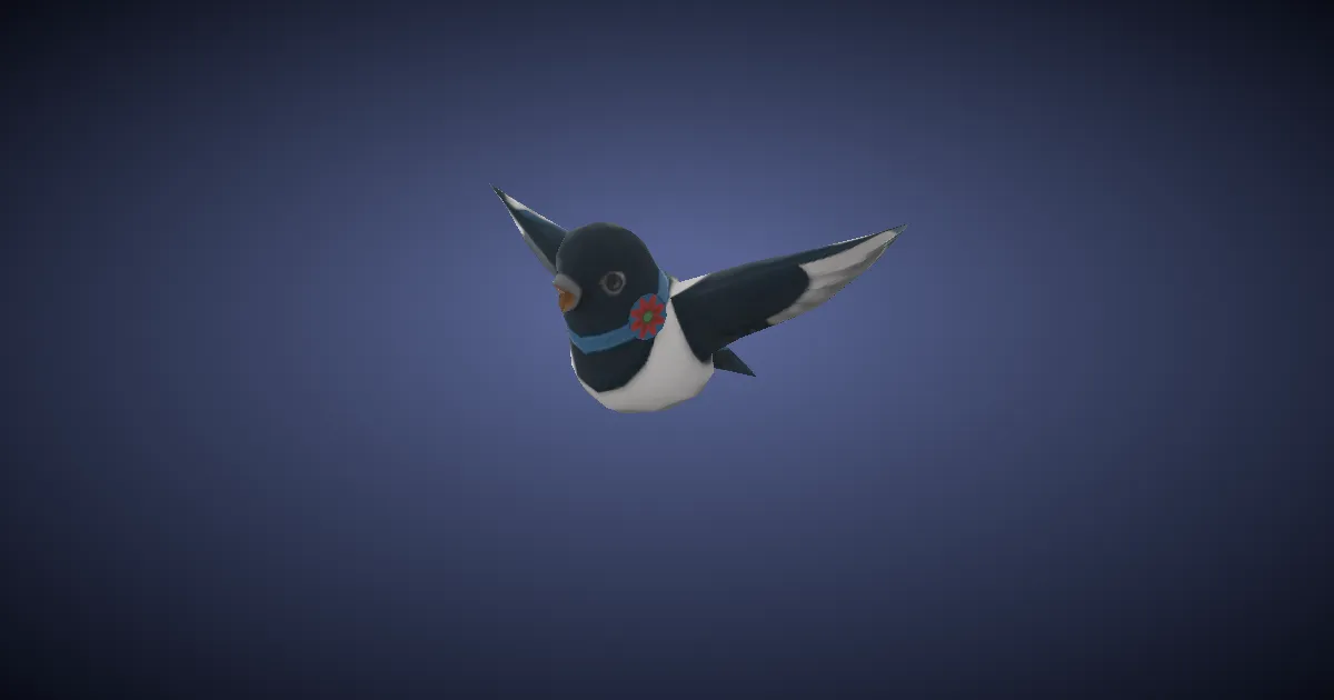 Doman magpie in 3D