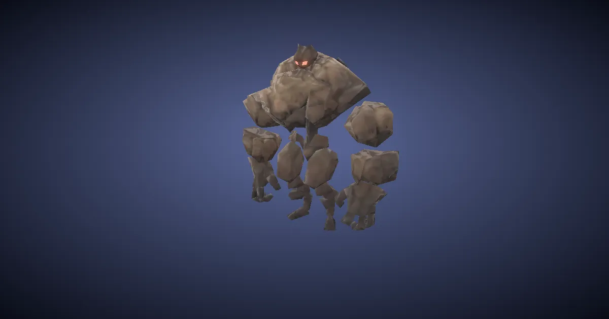 Kiesgolem in 3D