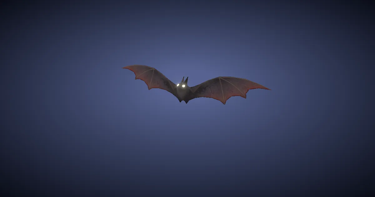 Baby bat in 3D