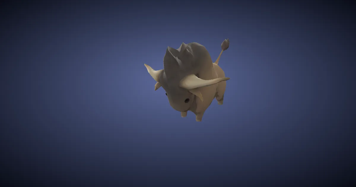 Büffelkalb in 3D