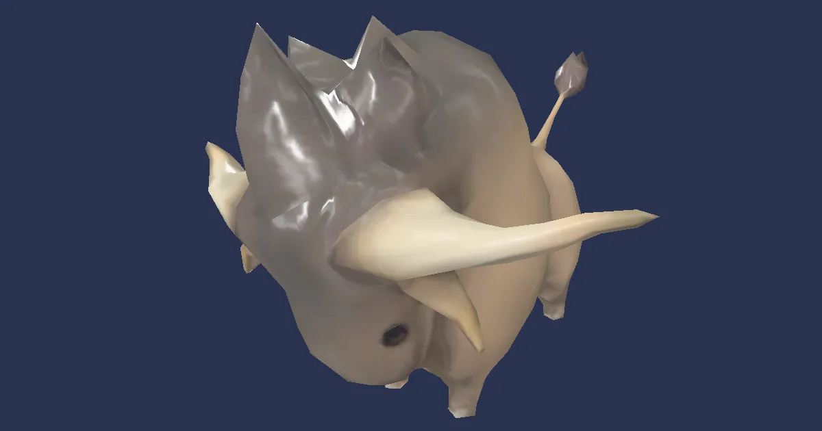 Buffalo calf in 3D