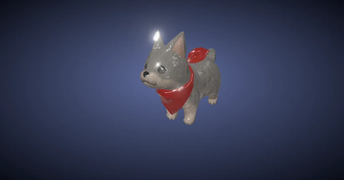 Wolf pup in 3D
