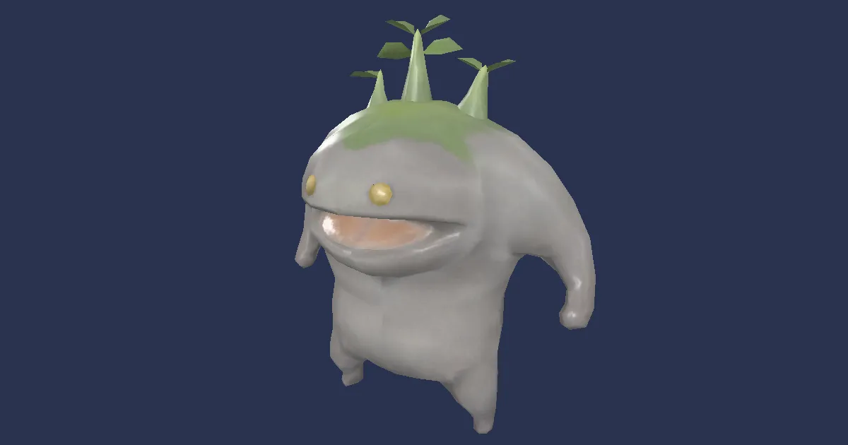 Goobbue sproutling in 3D