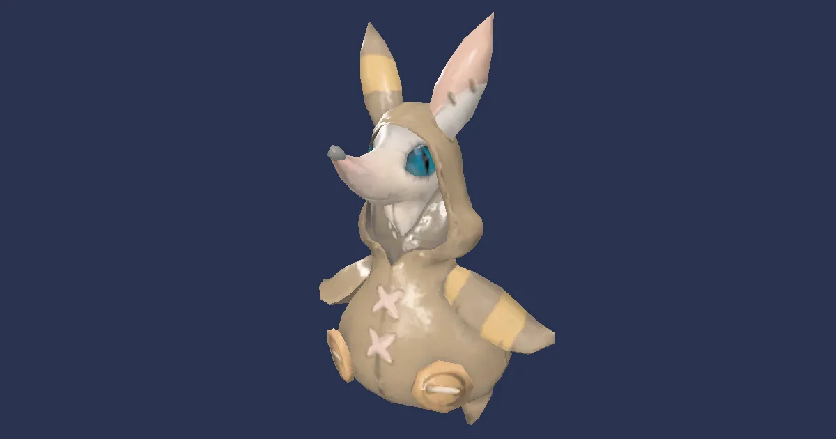 Qiqirn-Stofftier in 3D