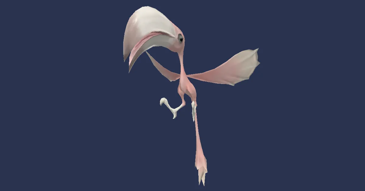 Tight-beaked parrot in 3D