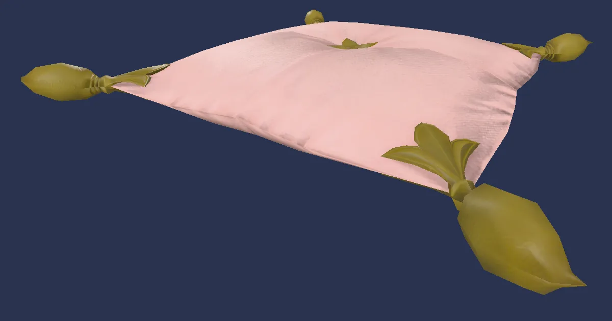 Plush cushion in 3D