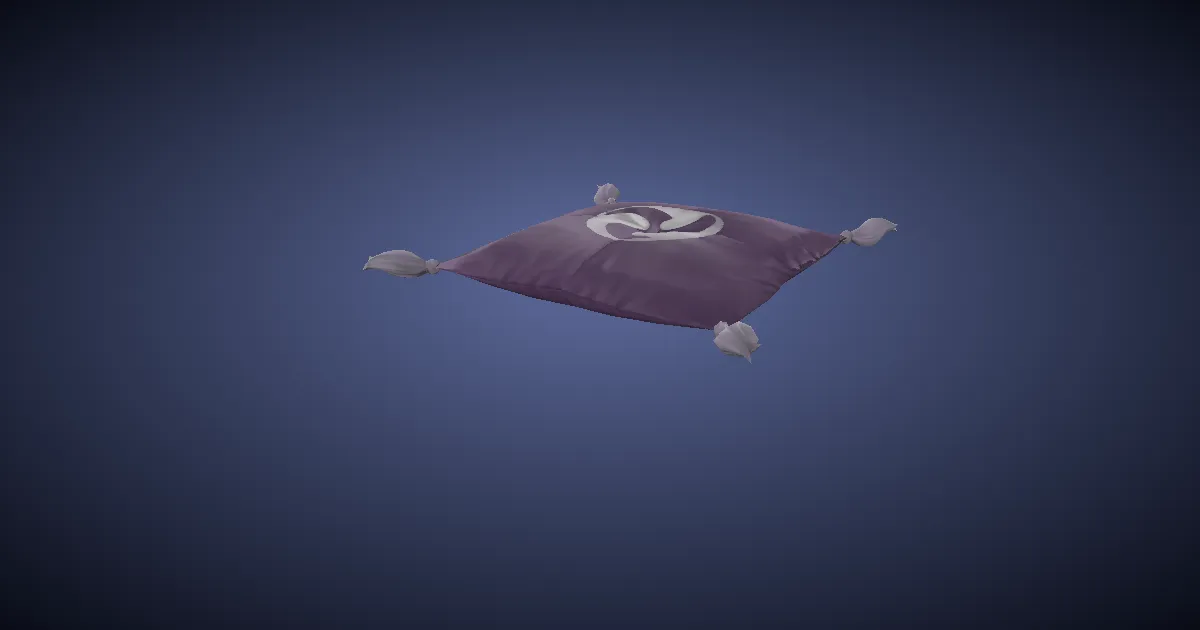 Zabuton-Sitzkissen in 3D