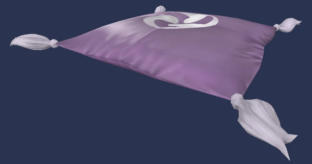 Zabuton-Sitzkissen in 3D