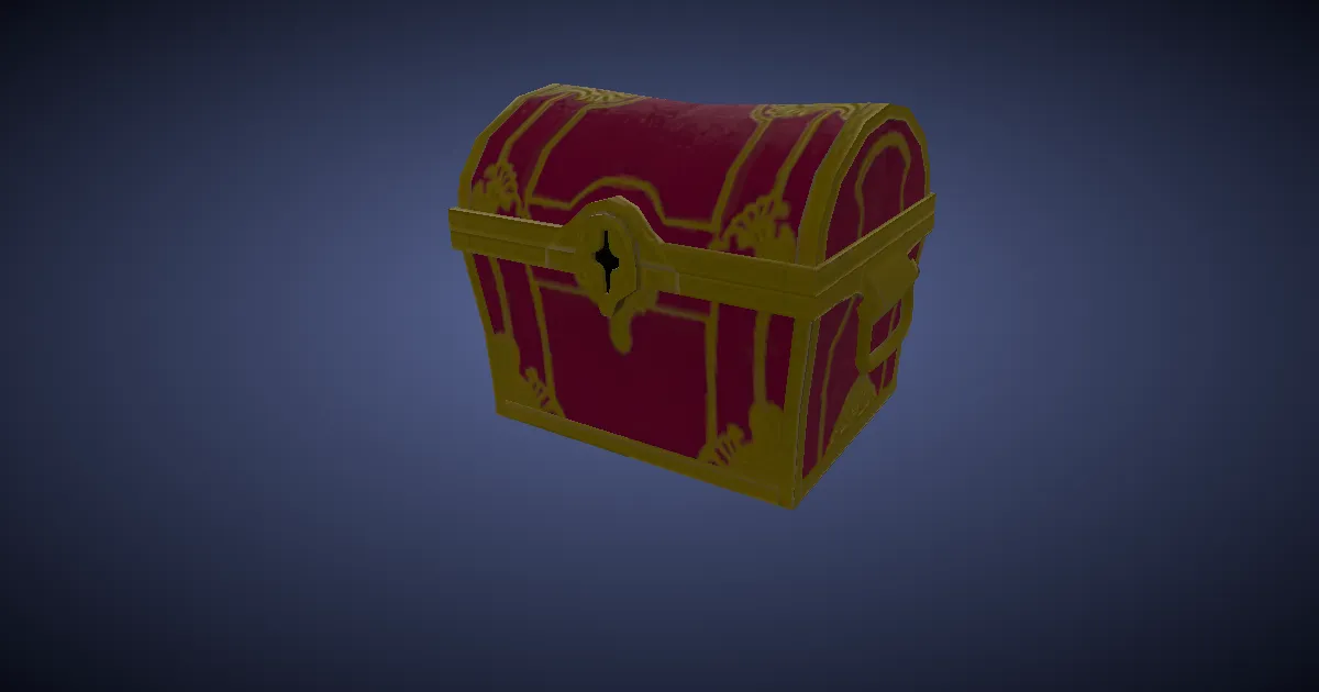 Coffre au trésor mécanique en 3D