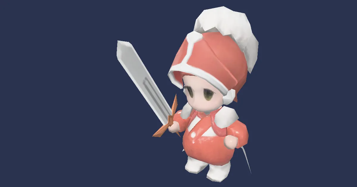 Wind-up onion knight in 3D