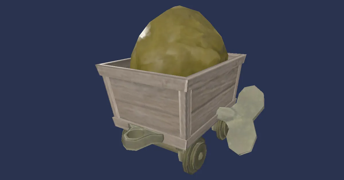Goldrausch-Karre in 3D