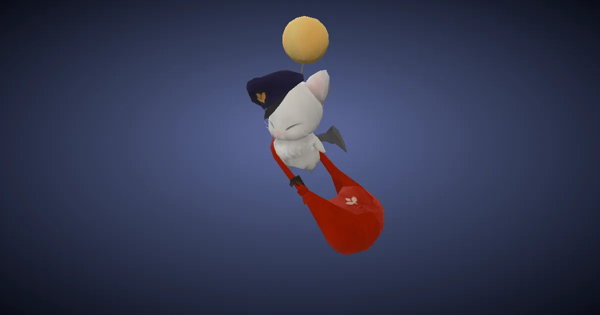 Wind-up delivery moogle in 3D