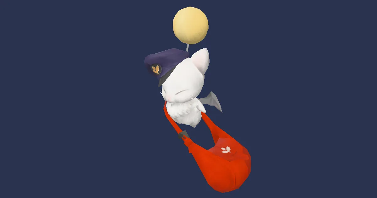 Wind-up delivery moogle in 3D