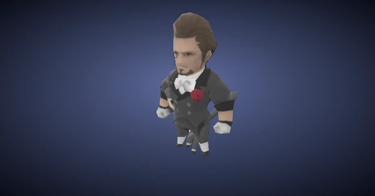 Wind-up gentleman in 3D