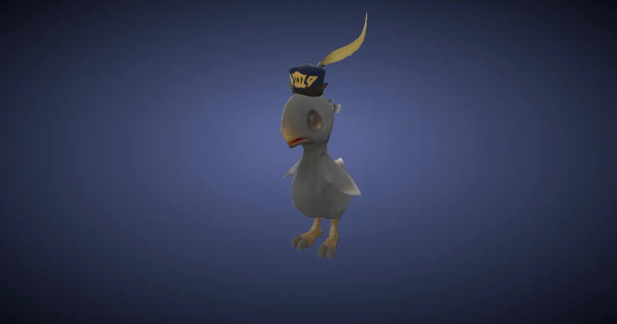 Brief-Chocobo-Küken in 3D