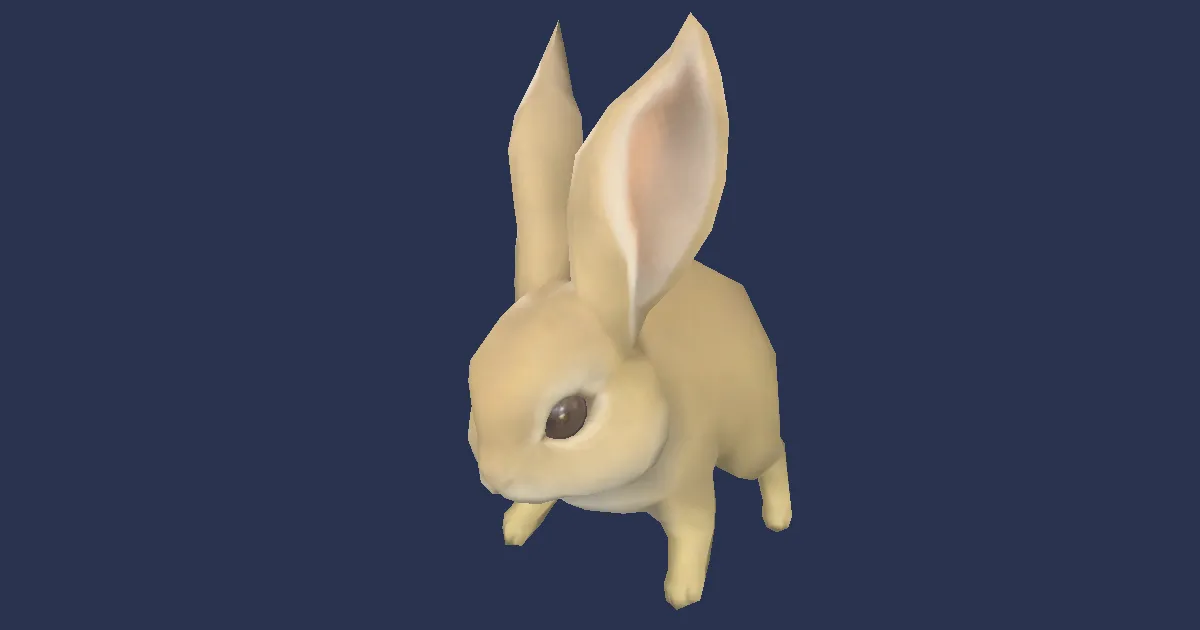 Dwarf rabbit in 3D