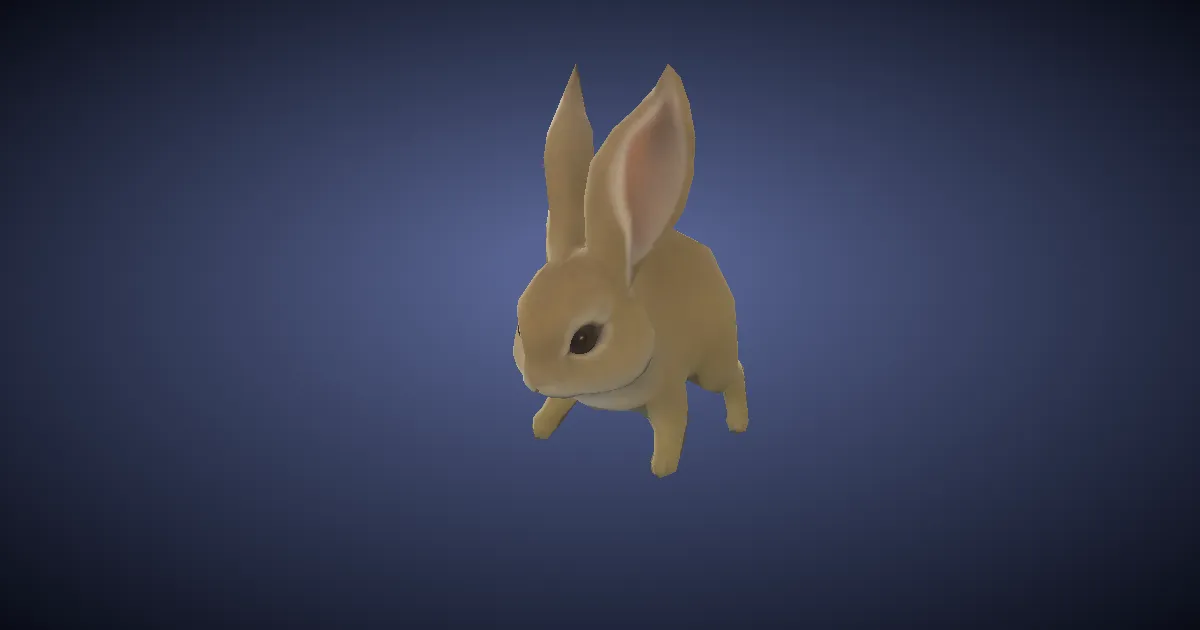 Dwarf rabbit in 3D