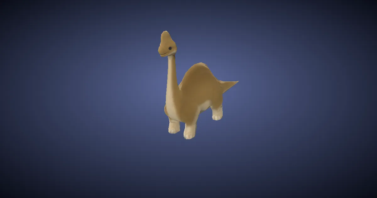 Baby brachiosaur in 3D
