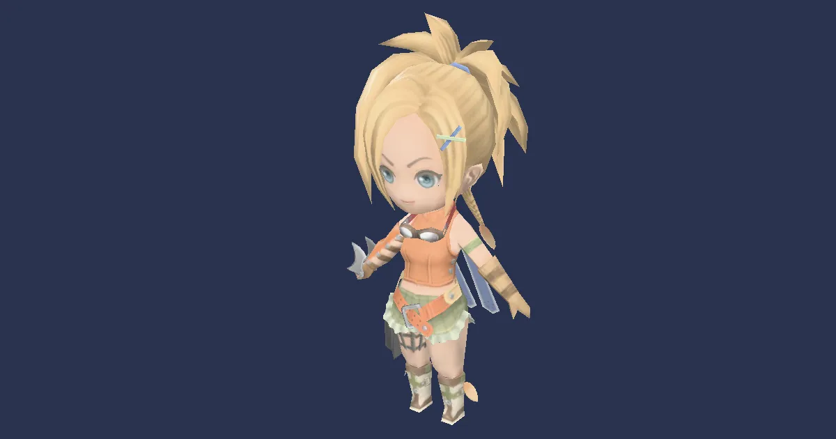 Rikku miniature en 3D