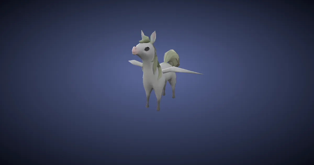 Poulain pégase en 3D