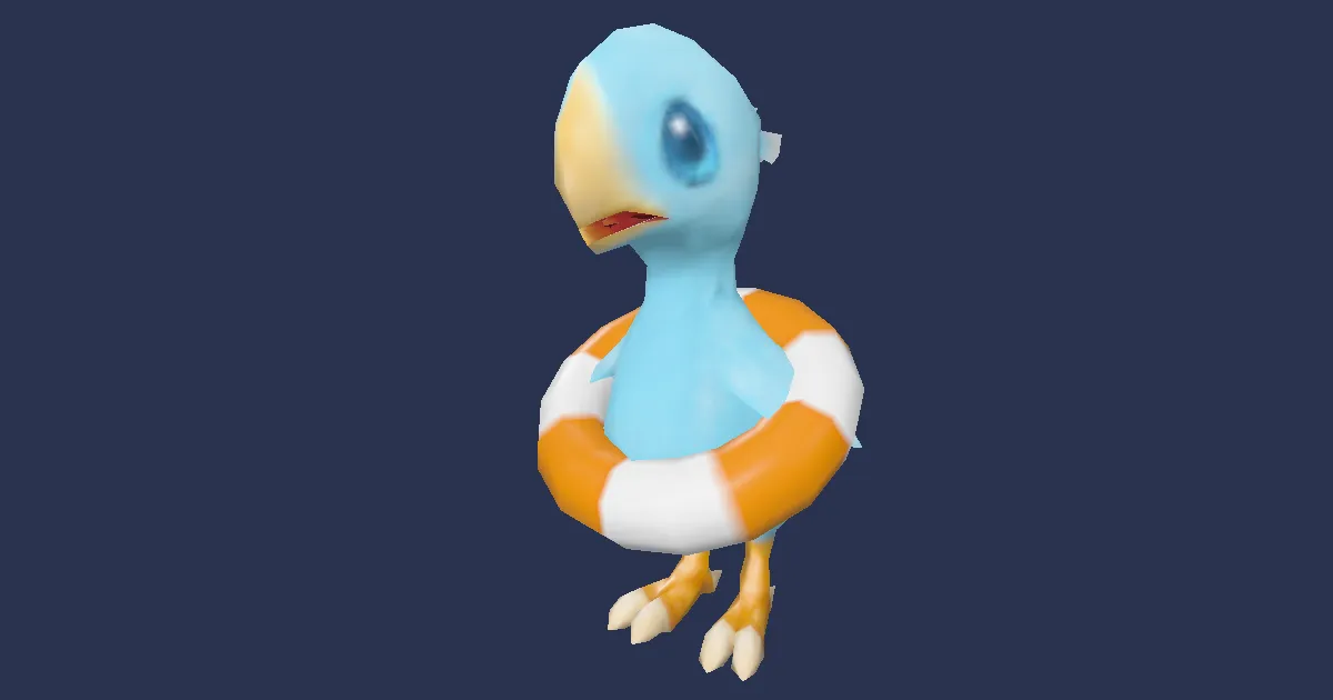Bébé chocobo des mers en 3D