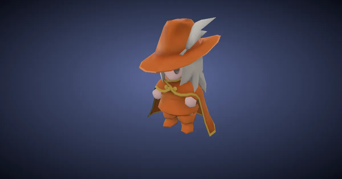 Mage rouge mécanique en 3D