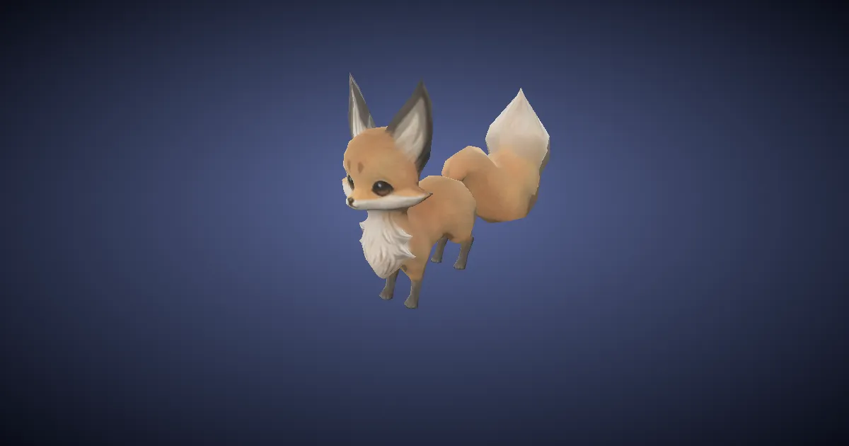 Fox kit in 3D