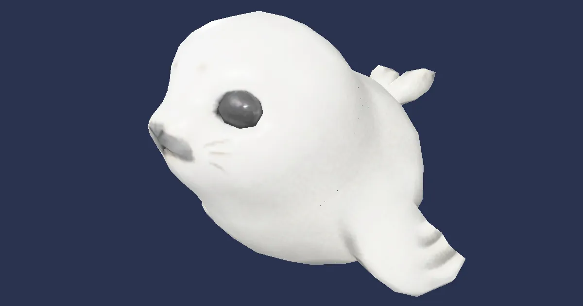 Gomashio-Seehund in 3D