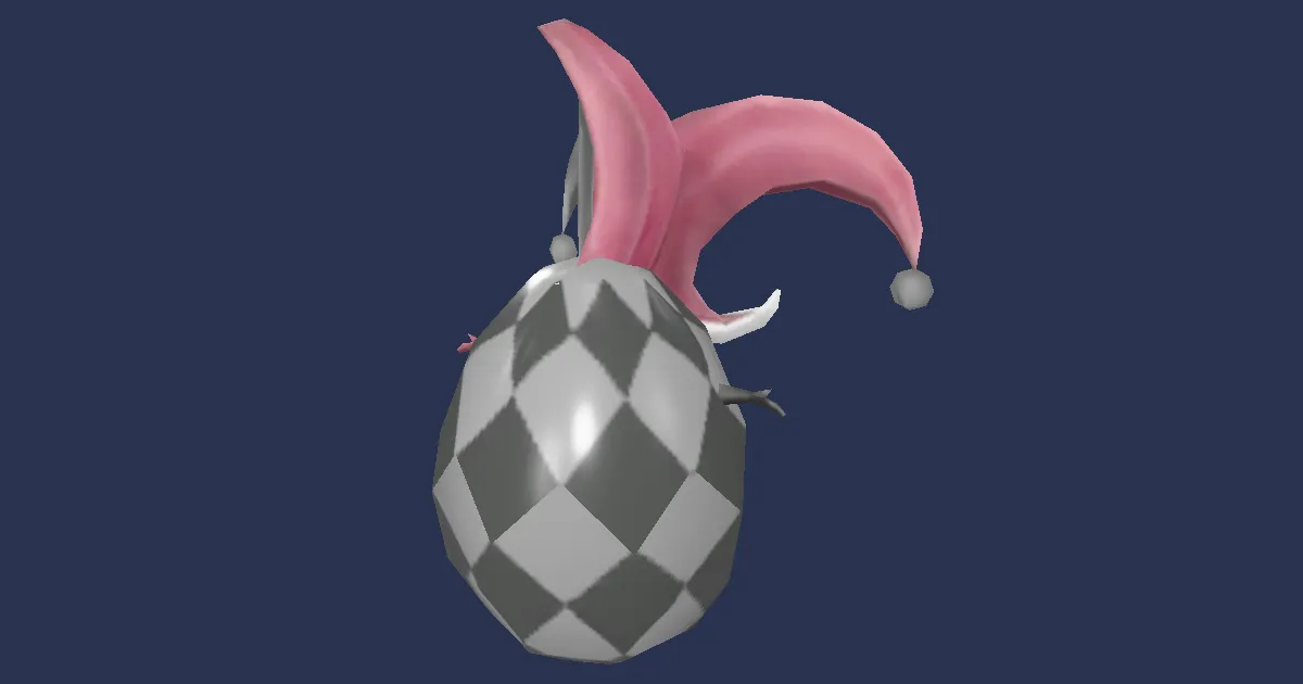 Motley egg in 3D
