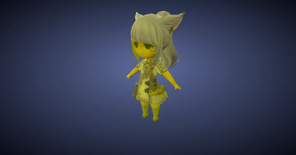 Zhloe-Puppe in 3D
