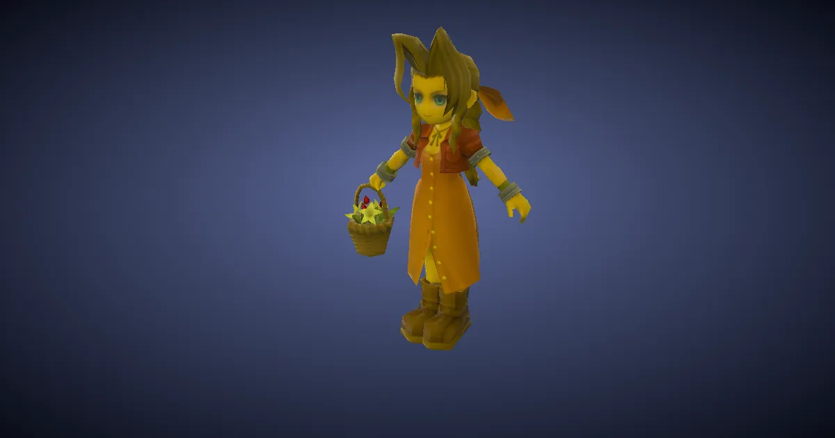 Aerith-Puppe in 3D