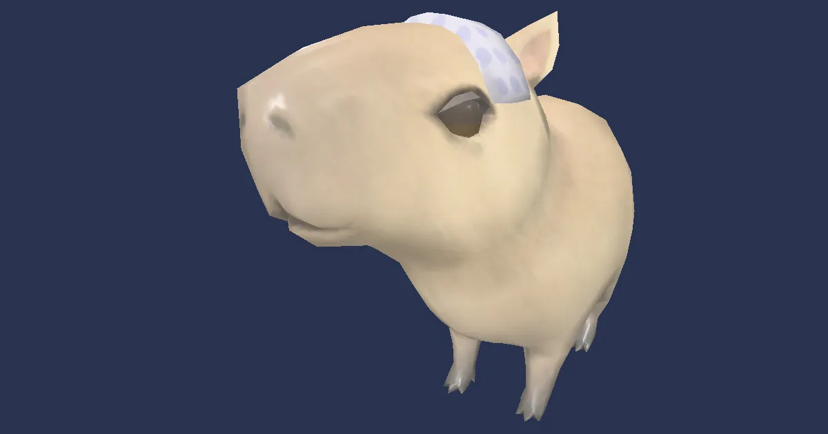 Capybara pup in 3D